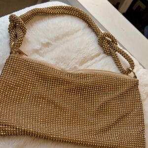 Gold Beaded Chainmail Women's Bag